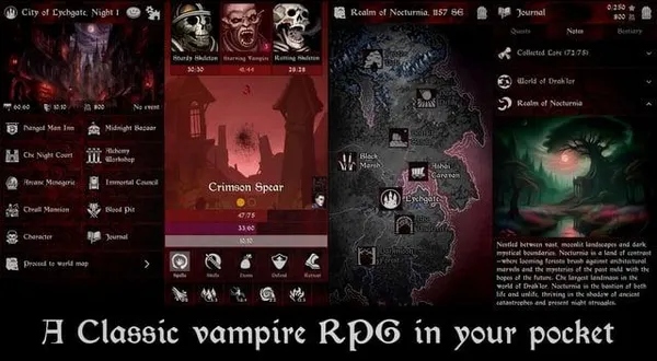 game offline iOS - Grim Omens - Old School RPG